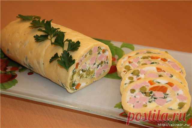 УЛИВИТЕЛЬНЫЙ ОЛИВЬЕ-РУЛЕТ - Простые рецепты Овкусе.ру