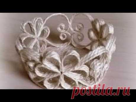Jute basket diy...Republic day crafts || candle decoration|| Amazing Gallery || Jute candle stand