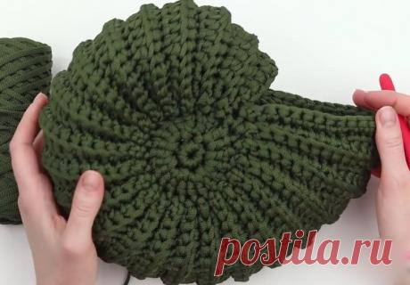 Вязание крючком: Вяжем ракушку Наутилус из полиэфирного шнура. Вязаная шкатулка для интерьера