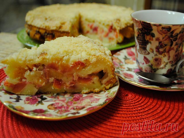 Яблочный пирог на сметане вкуснее шарлотки, и легкий в приготовлении