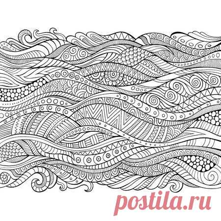Vector hand drawn outline abstract ornamental ethnic stripe background 123RF - Миллионы стоковых фото, векторов, видео и музыки для Ваших проектов.