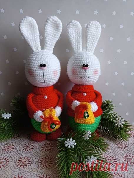зайки от Юлии Ибраевой #зайчик_ВЧ #зайкаКрючком #вязаныйЗайчик #игрушкиКрючком #вязаныйзаука #символГода2023 #игрушкаНаЕлку #зайчикМК #зайчик #кролик_крючком #год_кролика #год2023