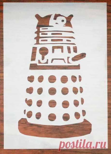 A5 DALEK Stencil Mask Reusable PP Sheet for Arts &amp; Crafts DIY