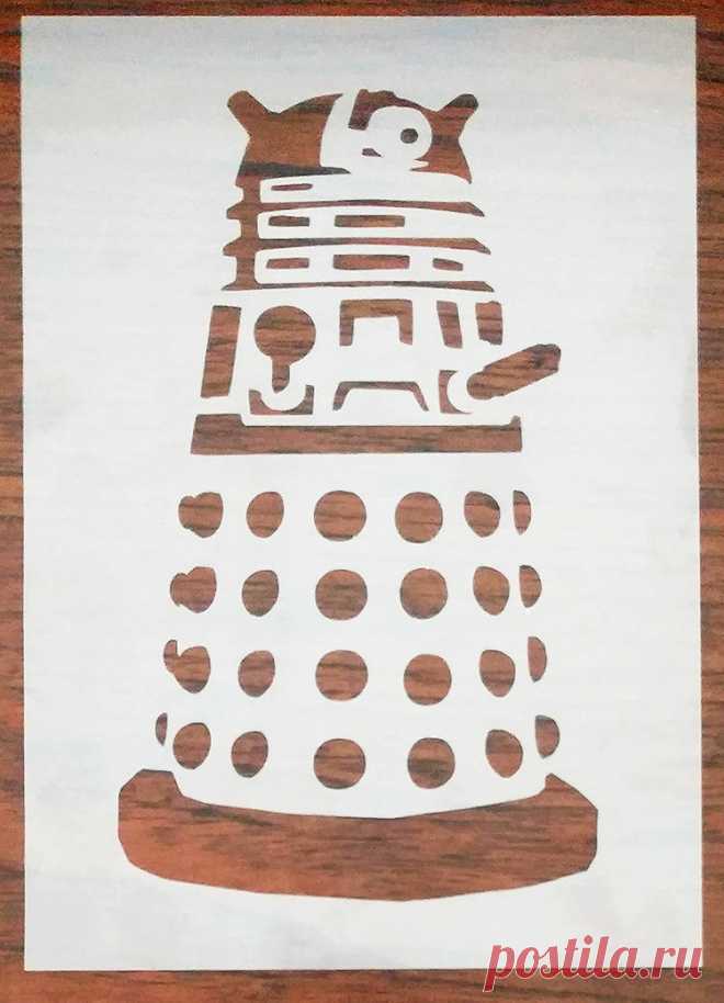 A5 DALEK Stencil Mask Reusable PP Sheet for Arts & Crafts DIY