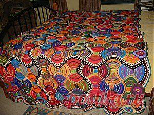 Вязаный плед (подборка моделей с описанием).