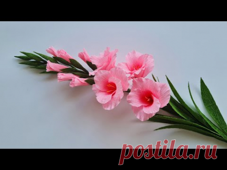How To Make Gladiolus Paper Flower / Paper Flower / Góc nhỏ Handmade