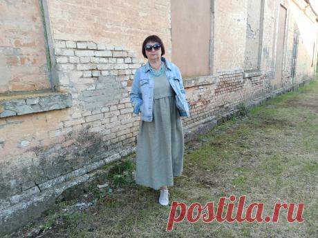 Померила платье и не смогла с ним расстаться. Показываю мою находку изо льна за 4100. Купила в интернете | Неугомонные пенсионеры | Дзен