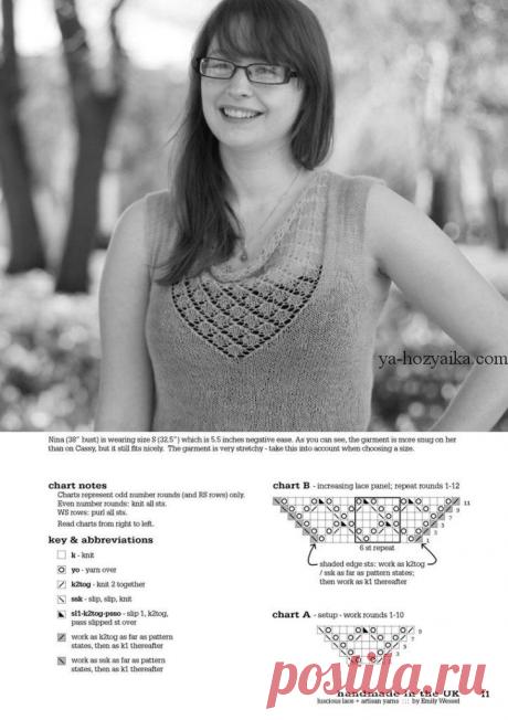 Топ спицами на основе топа и шали. Связать летний топ спицами