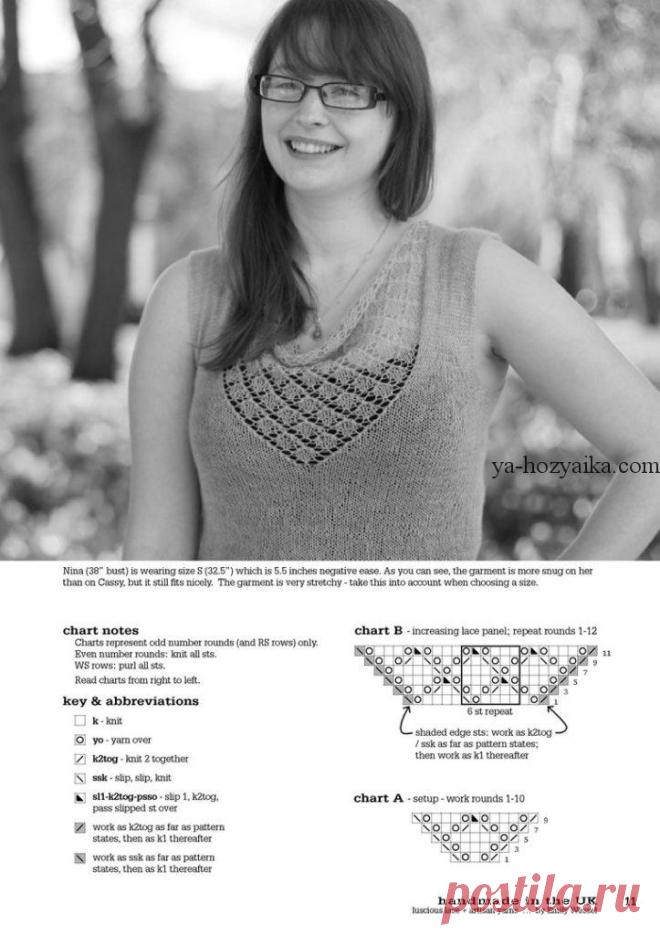 Топ спицами на основе топа и шали. Связать летний топ спицами