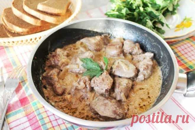 Печень в сметане. Сочное и нежное блюдо на ужин