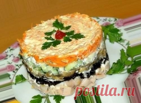 Потрясающе вкусный и оригинальный праздничный салат "Страстный поцелуй" Рецепт просто великолепный!