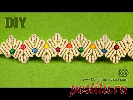 ZigZag Macramé Petal Bracelet Tutorial | Macrame School