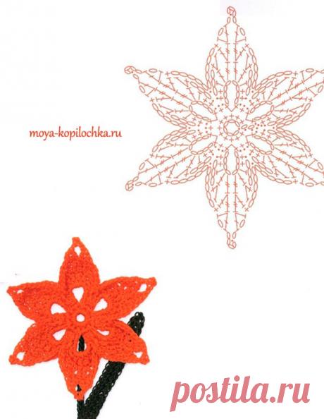Вязаные цветы. 100 цветочных мотивов для вязания крючком со схемами - Вязание - Моя копилочка