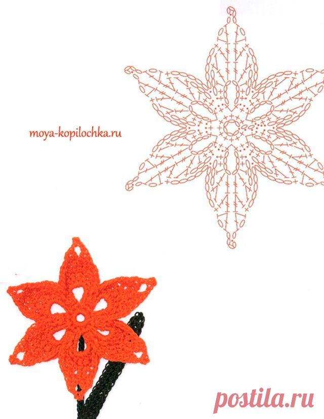 Вязаные цветы. 100 цветочных мотивов для вязания крючком со схемами - Вязание - Моя копилочка