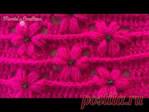 TEJIDOS A CROCHET: Punto Rosas Puff/ HOW TO CROCHET: Puff Roses
