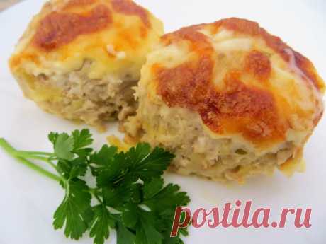 Картофельно-мясные котлеты в духовке
