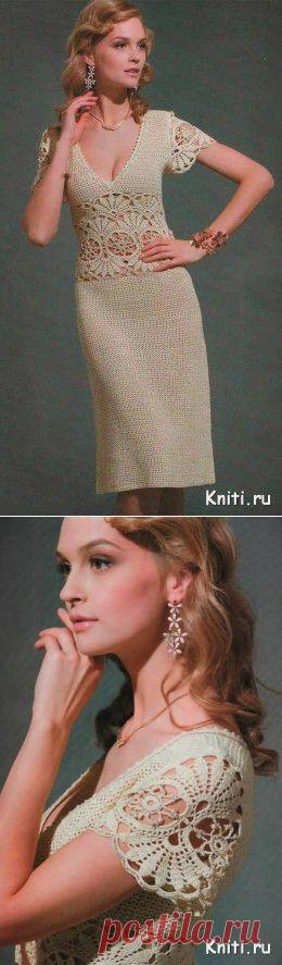 Вязание крючком элегантного летнего платья — Мир вязания и рукоделия