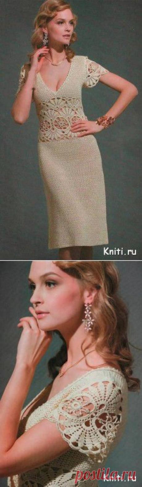 Вязание крючком элегантного летнего платья — Мир вязания и рукоделия