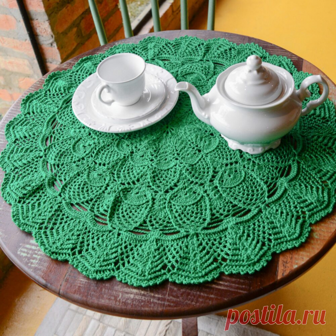 Интерьерная салфетка крючком. Схема вязания – Paradosik Handmade - вязание для начинающих и профессионалов