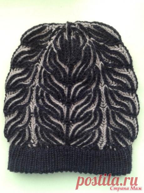 . Шапочка "ЗАВИТУШКИ", связанная спицами в технике БРИОШЬ - В.Г.У. - Вязаные Головные Уборы - Страна Мам
