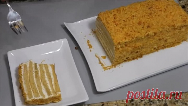 Торт МЕДОВИК по- быстрому, без раскатки коржей, ВКУСНЕЙШИЙ КРЕМ!