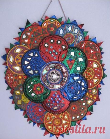 Красивые работы из СD-дисков - Домашний hand-made