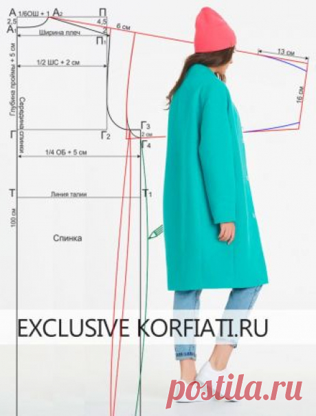 Выкройка пальто-кокон