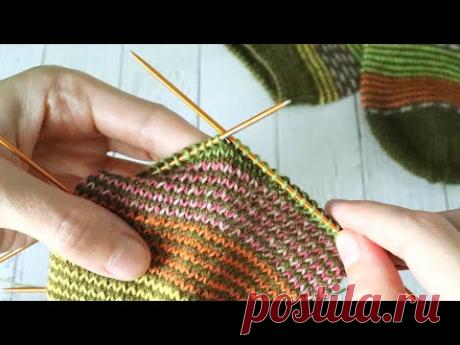 Этот метод вязания носков спицами мне показала бабушка  Теперь всегда так вяжу