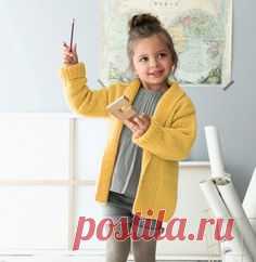 Вяжем стильный жакет для девочки