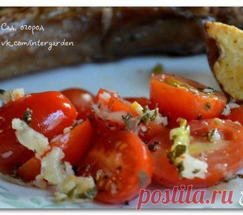 Помидоры с медом и чесноком