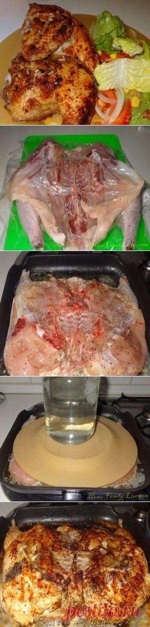 Цыпленок табака - пошаговый рецепт с фотоКулинарные рецепты