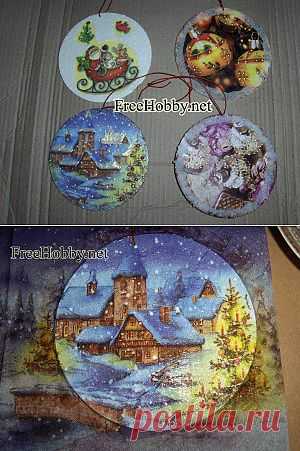 CD Christmas ornaments | FreeHobby.net