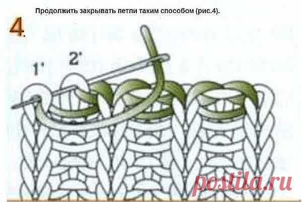 ​Как закрыть петли иглой на прямом участке вязания