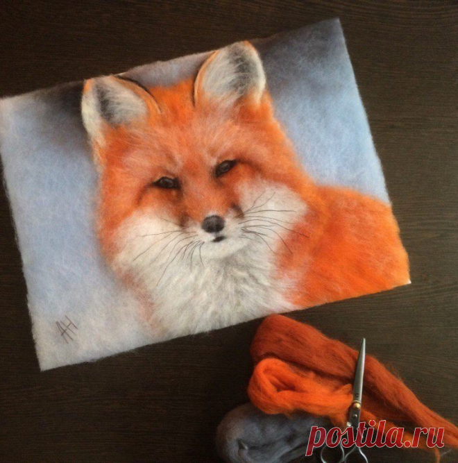 Рыжая плутовка шерстью