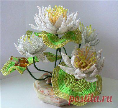 Кувшинки из бисера | 3vision - Fashion blog