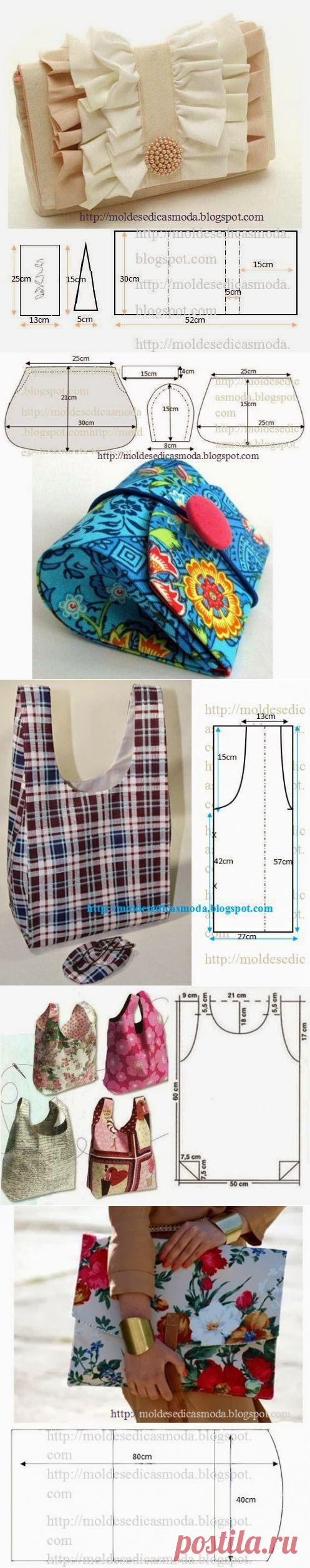 Сумки с простыми выкройками.( 2 часть)