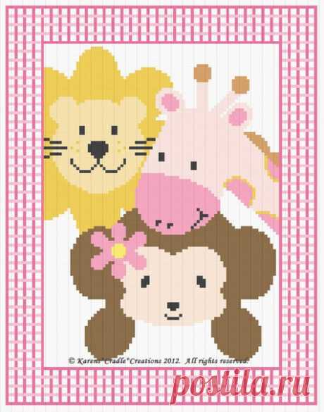 Подборка схем для детских пледов.