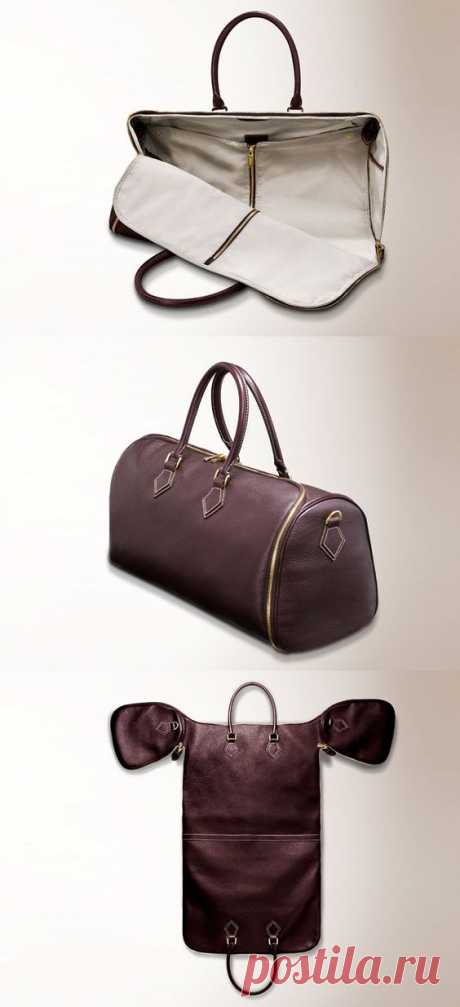 (1) Bellagio Rolling - Duffle/Garment bag Q4110002 Dimensions: 55 x 40 x 31 cm (closed) / 55 x 90 x 10 cm (open) | Ieather bag