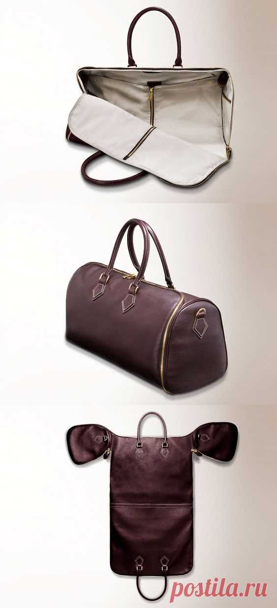 (1) Bellagio Rolling - Duffle/Garment bag Q4110002 Dimensions: 55 x 40 x 31 cm (closed) / 55 x 90 x 10 cm (open) | Ieather bag
