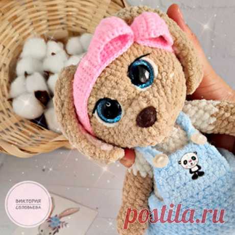 Собачка Молли амигуруми. Схемы и описания для вязания игрушек крючком! Бесплатный мастер-класс от Виктории Соловьевой по вязанию плюшевой собачки по имени Молли. Высота вязаной крючком игрушки примерно 23 см. Для изготовл…