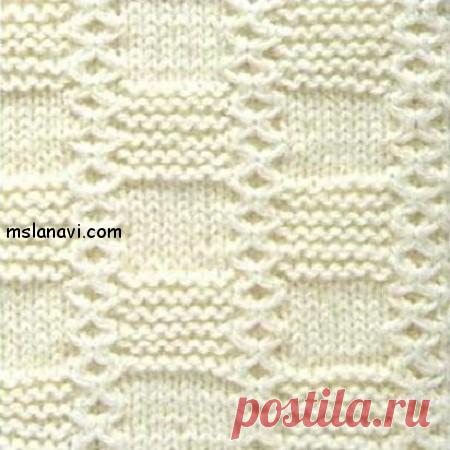 Узор спицами – схема для вязания