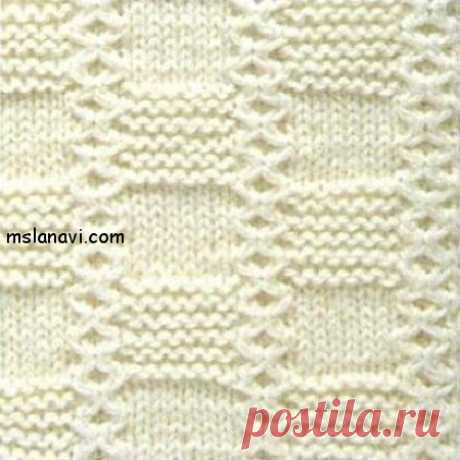 Узор спицами – схема для вязания