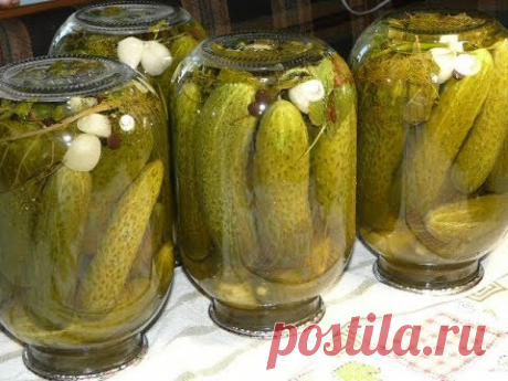 Хрустящие Маринованные Огурцы на зиму по бабушкиному рецепту/Консервированные огурцы