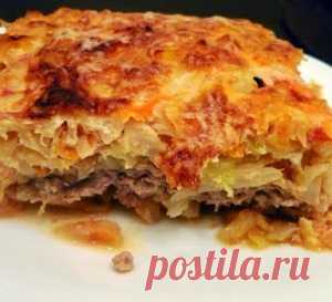 Капустная запеканка с фаршем