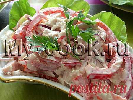 Салат с ветчиной, мясом и овощами - 8 Августа 2013 - Готовим дома. Кулинария. Рецепты. Салаты.