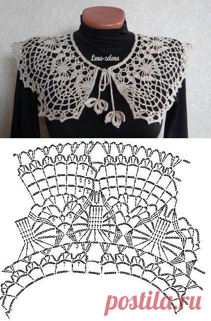 Вяжем элегантные воротнички крючком
