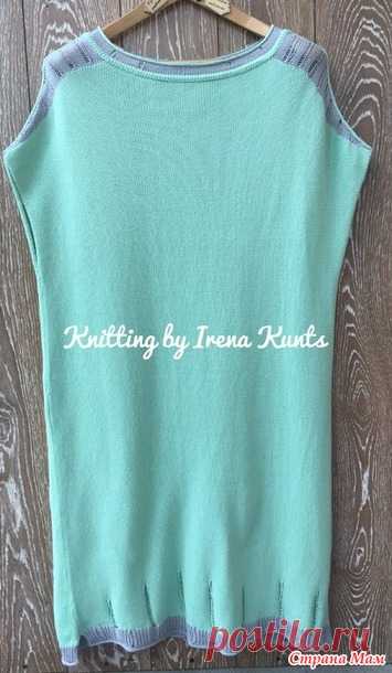 Mintdress by Irena Kunts- Мятное платье из пряжи 