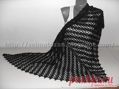 АЖУРНАЯ ВЯЗАНАЯ ШАЛЬ КРЮЧКОМ ОН-ЛАЙН - Вяжем вместе он-лайн - Страна Мам