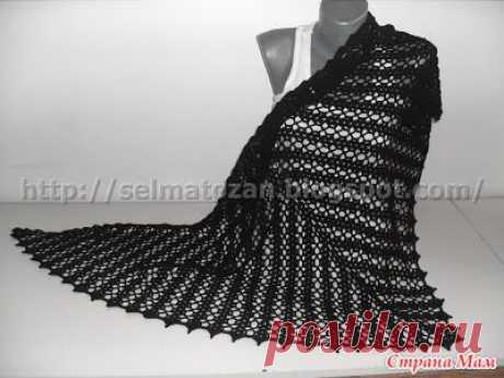 АЖУРНАЯ ВЯЗАНАЯ ШАЛЬ КРЮЧКОМ ОН-ЛАЙН - Вяжем вместе он-лайн - Страна Мам