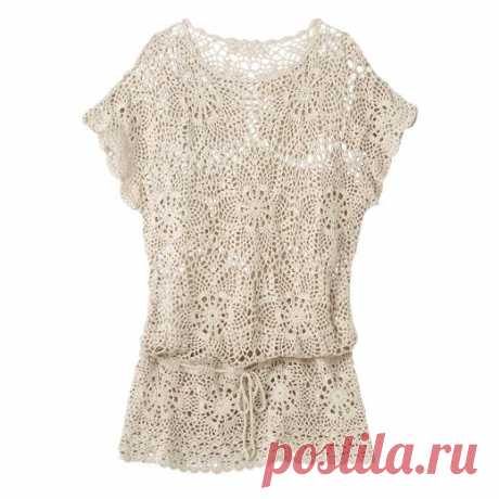 Туника вязаная из мотивов